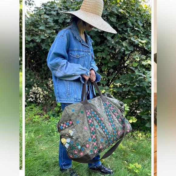 Free People X The Falls Tufted Daisy” Oversized Aviator Margueritte Week… - Picture 6 of 15